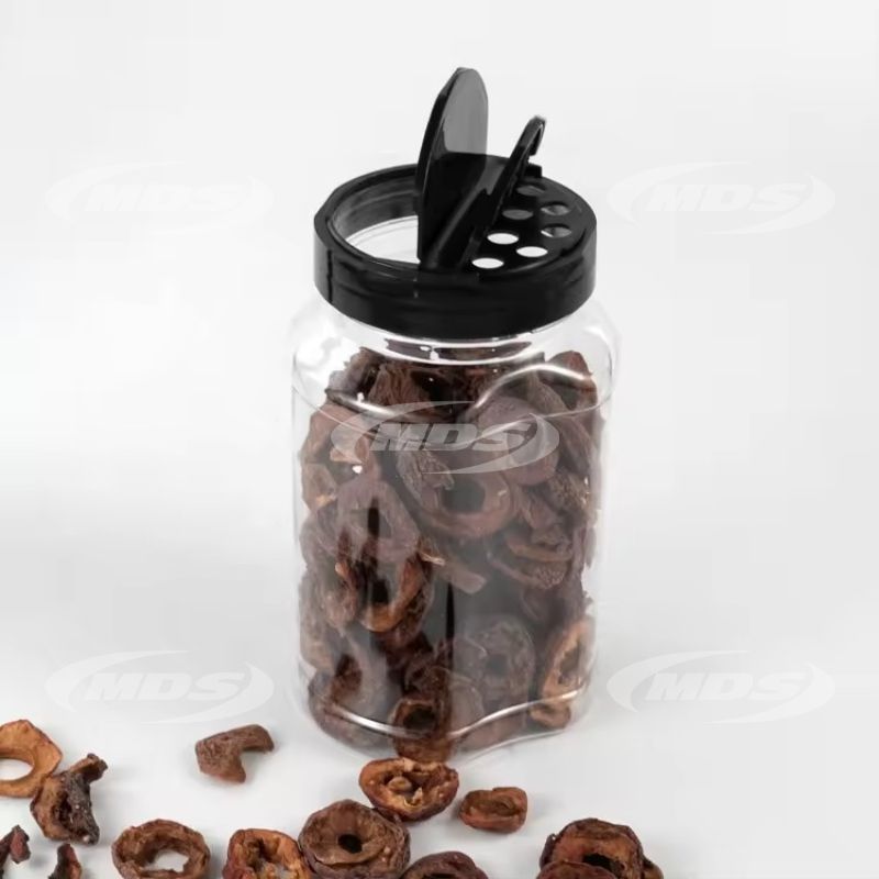 BPA Free Wholesale Plastic Seasoning Jars for Spices Custom Packaging Plastic Spice Bottles With Black Cap