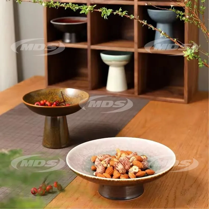 Ceramic kiln-formed tall bowl serving ice cream pudding bowl thick snacks bowls party restaurant tableware
