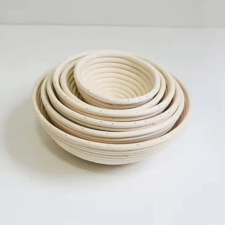 Indonesia rattan bread fermentation basket sourdough proofing bowl artisan round bannetons bread proofing bask