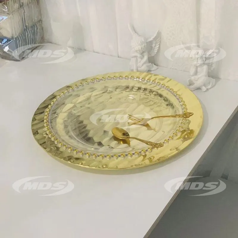 Elegant Tabletop Decor Luxury 13 Inch Plastic Under Plate