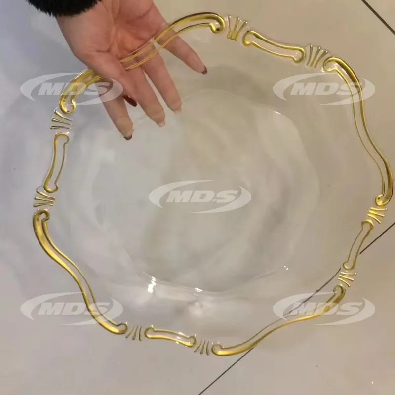 Ins Style Charger Plates Wholesale Plastic Try Elegant Wedding Party Round Plastic Charger Plates Unbreakable