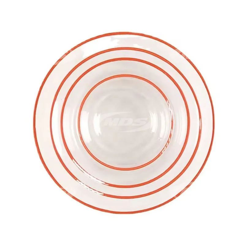 Round charger plates 13-Inch Party Plates Wedding Party Clear Glass Charger with rose gold silver or gold edge