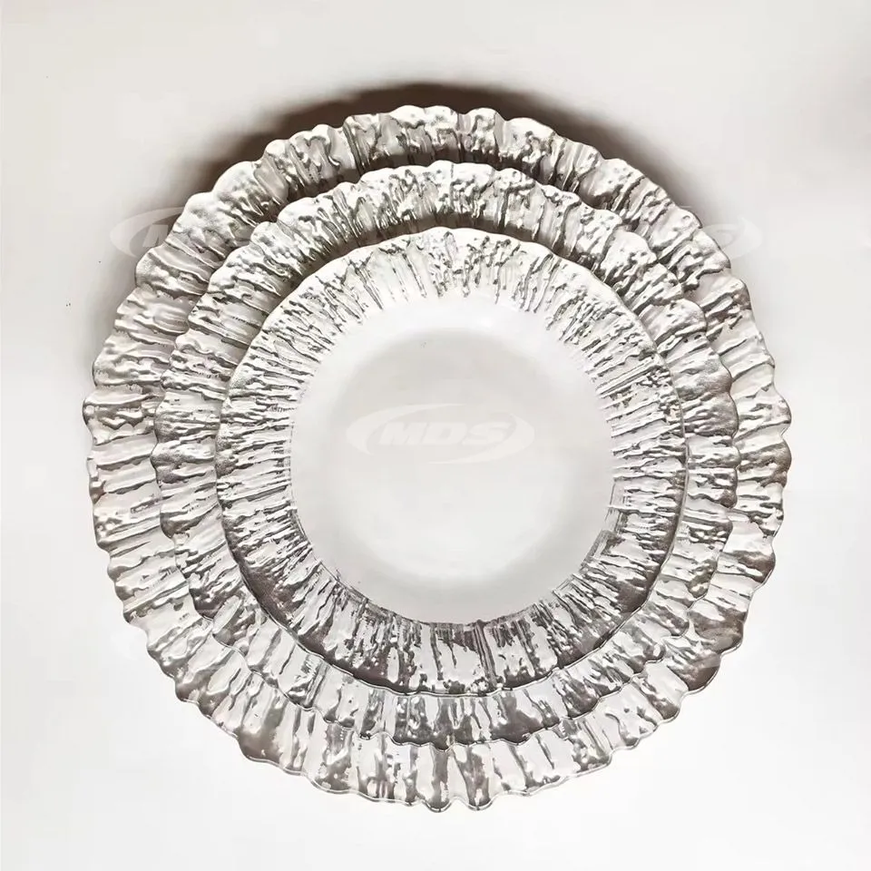 Wholesale Glass Plates Gold leaf