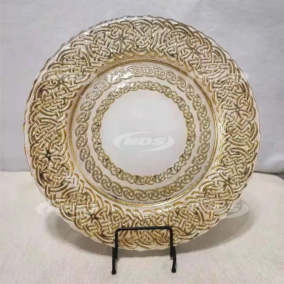 Wholesale, Customized Handpainted Antique Glass Charger Plate