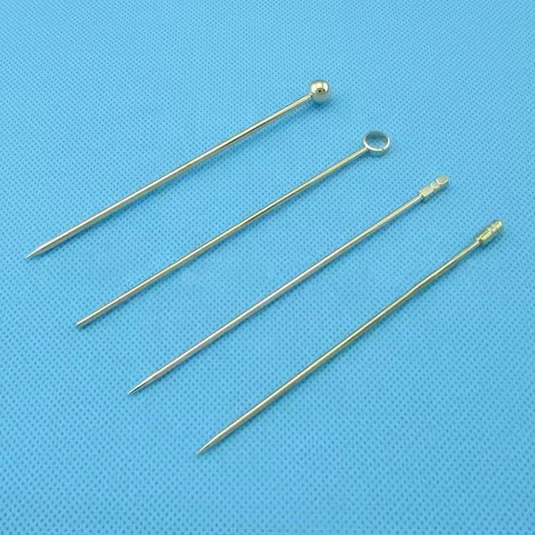 Stainless steel custom fruit needle cocktail bar sign drink pick spear party tools fruit needles