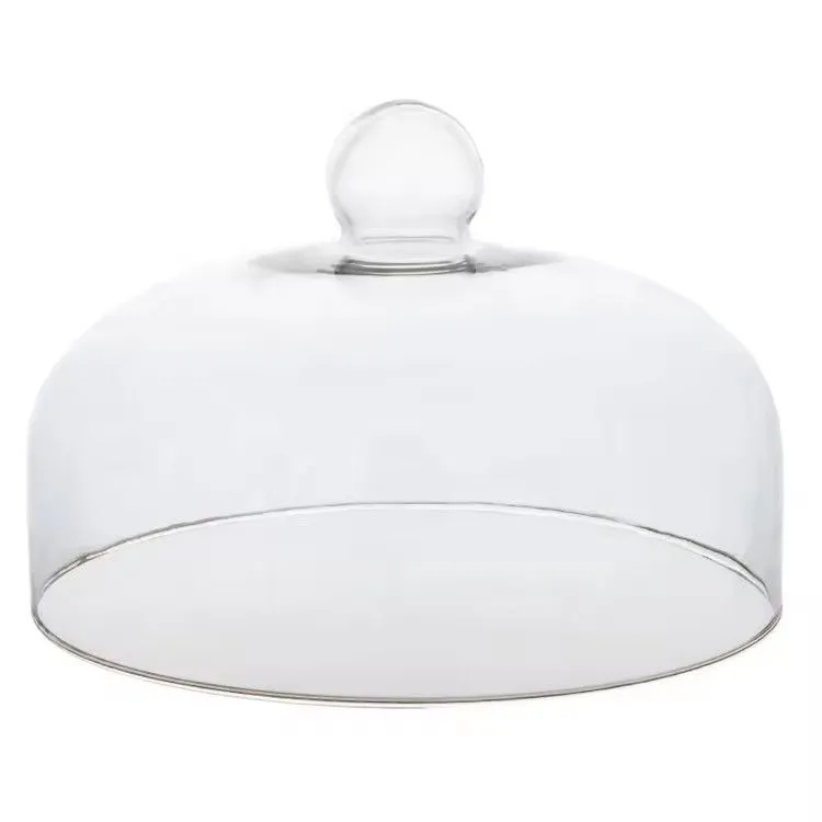 Cake Glass Cover Food Cover Glass Cover Snack Plate Pastry Bread Dustproof