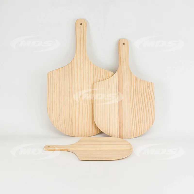 Baking Homemade Bamboo Wood Pizza Peel Custom Logo Pine Wooden Pizza Paddle Board with Handle