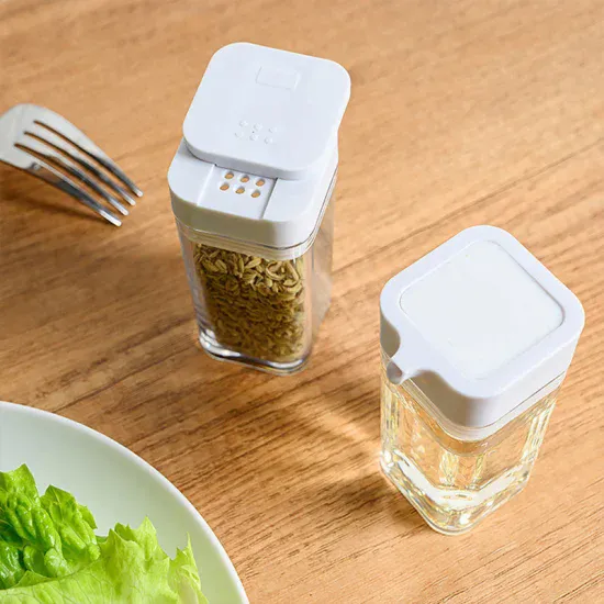 Kitchen Supplies Spice Oil Bottle Container Set Clear and Safe Sealed Lid Plastic Seasoning Bottle