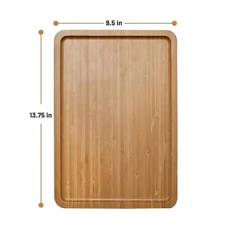 Natural bamboo sofa armrest tray home clip on tray side table folding rectangle couch tray