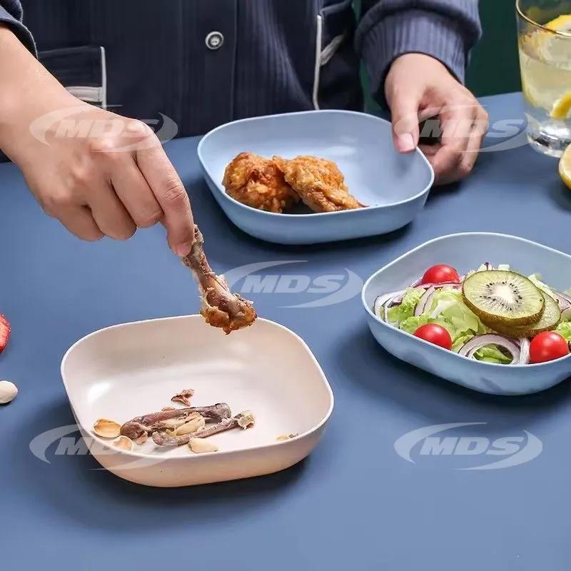 Spit bone wheat square plate appetizer plate dessert snack fruit plate set dried fruit tray snack dish