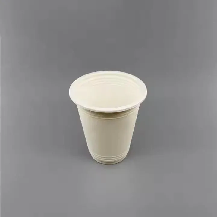 Eco-friendly biodegradable CPLA cup  & saucers compostable 12oz disposable cornstarch cup