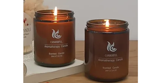 glass scented candle