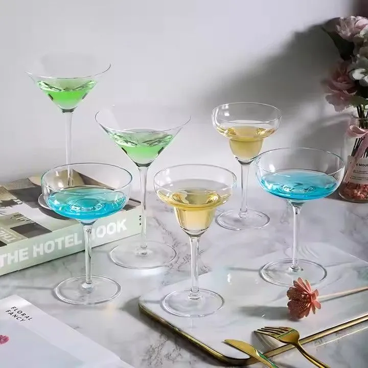 Wholesale Crystal glass sparkling Cocktail Glass cup High dessert cup Home ice cream cup