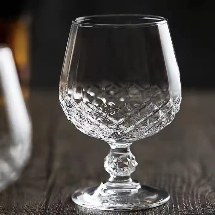 Vintage clear crystal glasses brandy goblet water drinking glasses set juice beer cup Decorative Wine luxury brandy glass cup