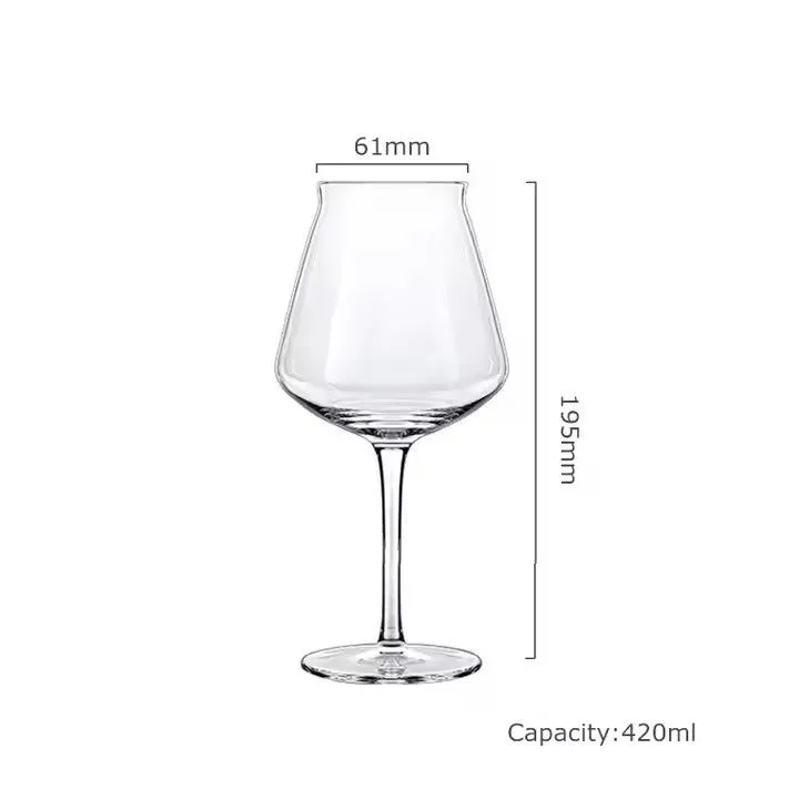 Custom logo 14oz Teku Stemmed Beer Glass Crystal Pint Glasses Tulip shaped Craft Beer Glass for Tasting Beer Men gift wholesale