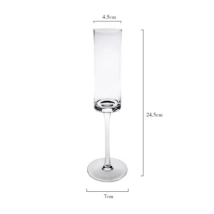 Hot Sale Disposable Ideal Exquisite Craftmanship Crystal Champagne Flutes Glasses set for Home Bar Special Occasions