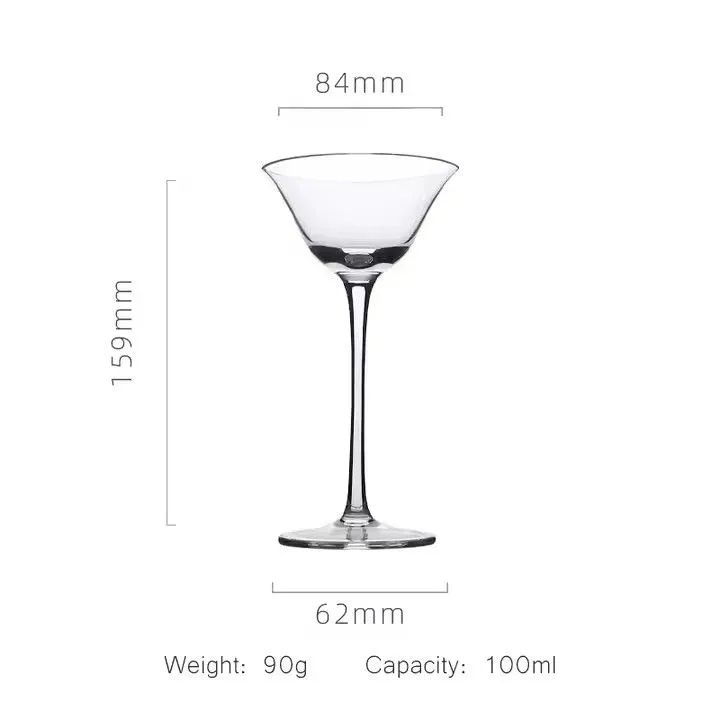 Custom Hand Made Slender Tapered Stem Vintage Swirling Facets Tulip Shaped Crystal Champagne Glass