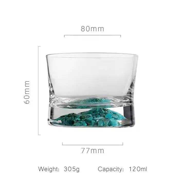 Whiskey Decanter and Glass Set Crystal Whiskey Rocks Glass Set