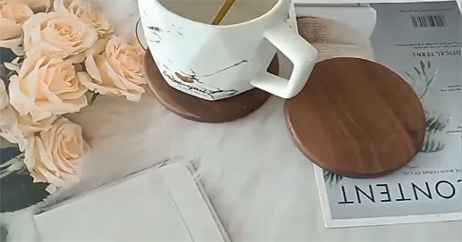 black walnut coasters