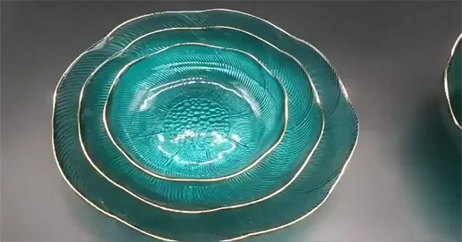 green glass plate