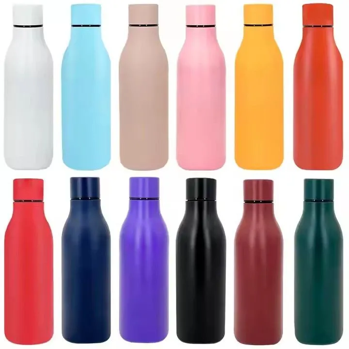 Custom logo stainless steel double wall 550ml drink bottle vacuum flask metal sports thermals water bottles