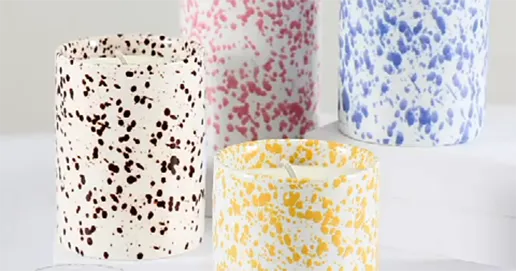 splash ink candle cups