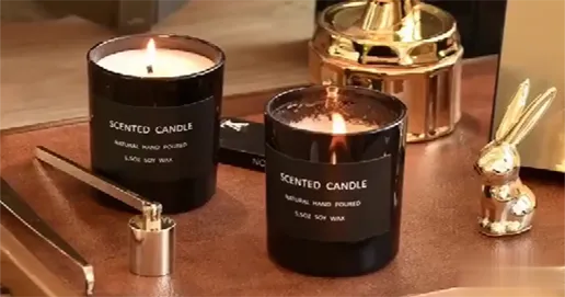 black scented candles
