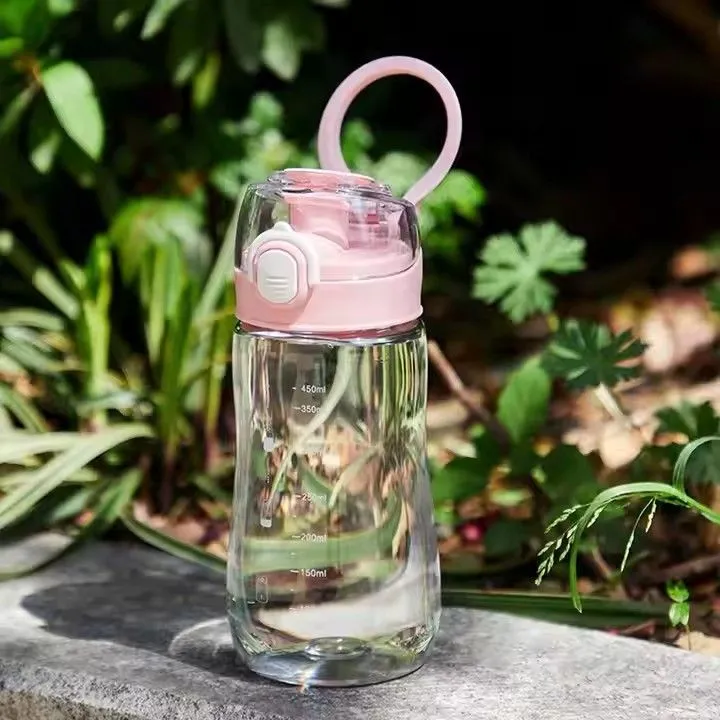 Leak proof lid 450ml summer outdoor sports water bottles portable plastic school water bottle
