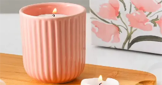 ceramic candle cup