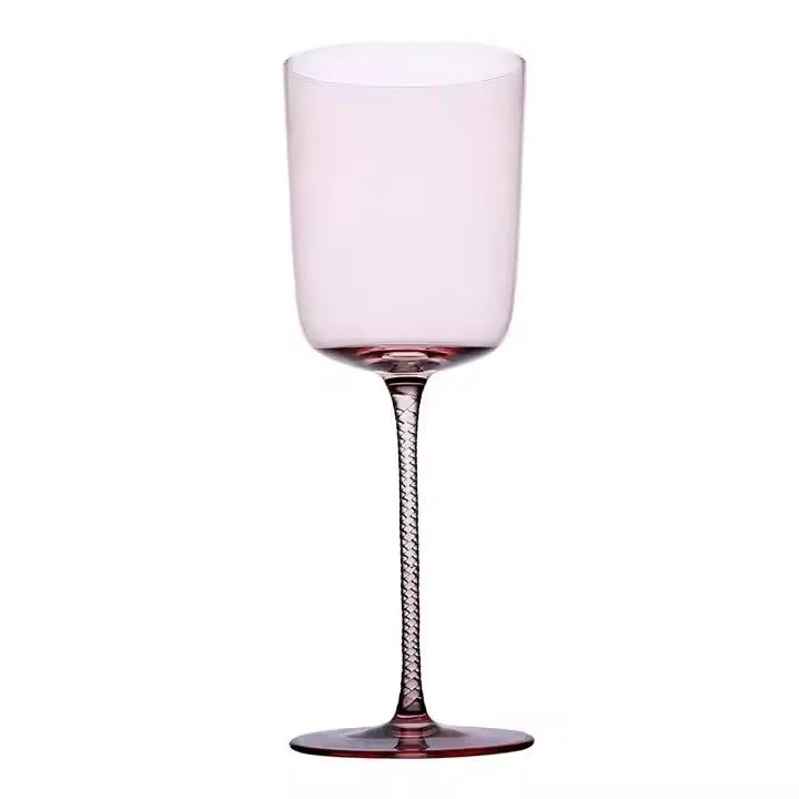 Hot Selling High Quality Goblets Wedding Party Hotel Wine Glass For Juice Drinking Designs Colored Glass Goblet Stem