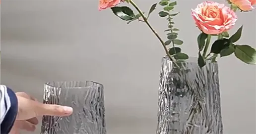 elegant clear glass vases