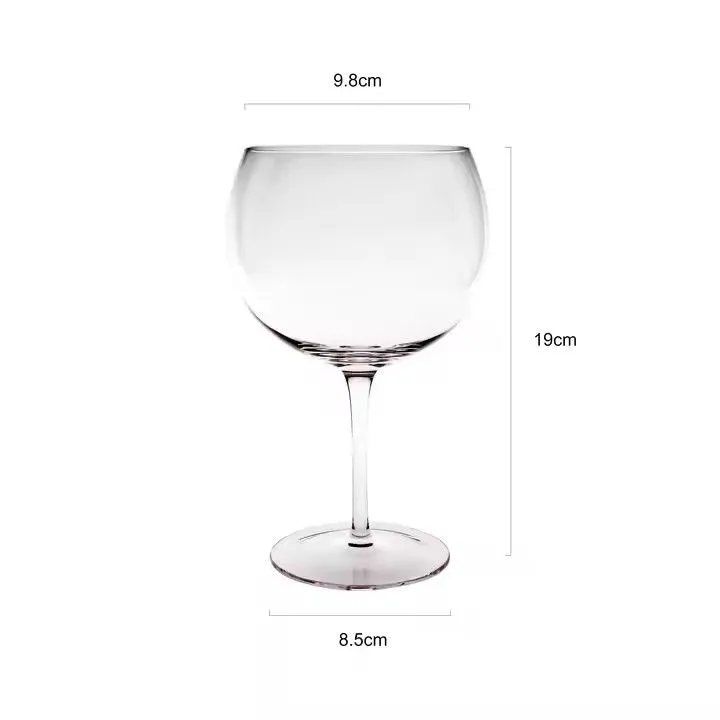 Customized Balloon Shape Wine Goblet Glass Lead Free Crystal Gin Glass Giant Red Wine Glasses