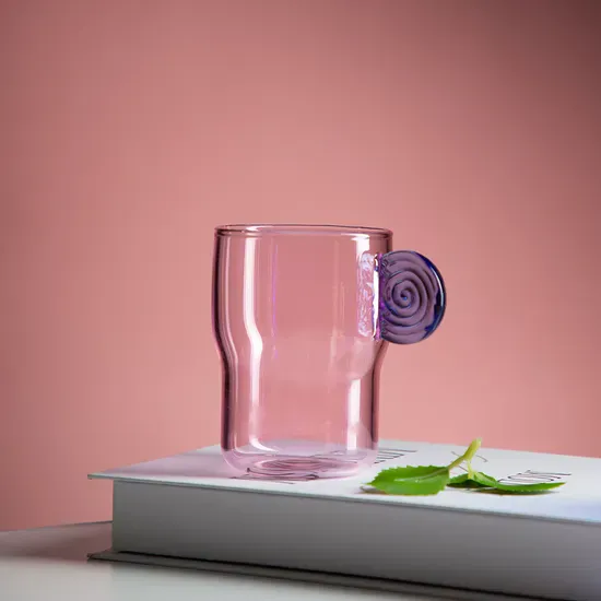 High Borosilicate Heat-Resistant Single Layer Six Color Optional Tea Cup Creative Transparent Small Tea