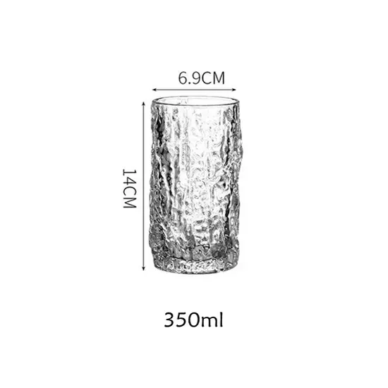 New Product Bark-Grain Glass Simple Fresh Juice Cup Milk Creative Whiskey Cup
