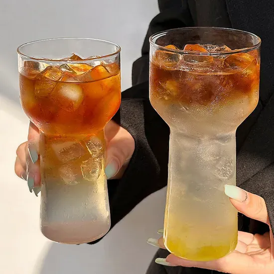 Torch Shape Glasses New Product Idea 2024 Drink Cups Customizable High Borosilicate Glass Juice Glass Cute Cups