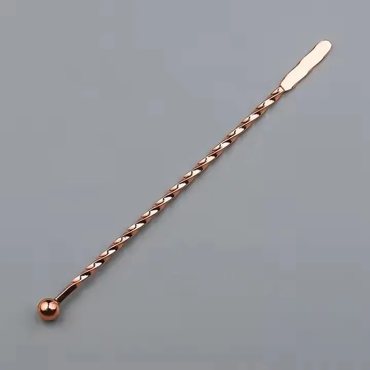 Stainless steel drink cocktail stirrers swizzle wedding bar spiral stick swizzle sticks custom