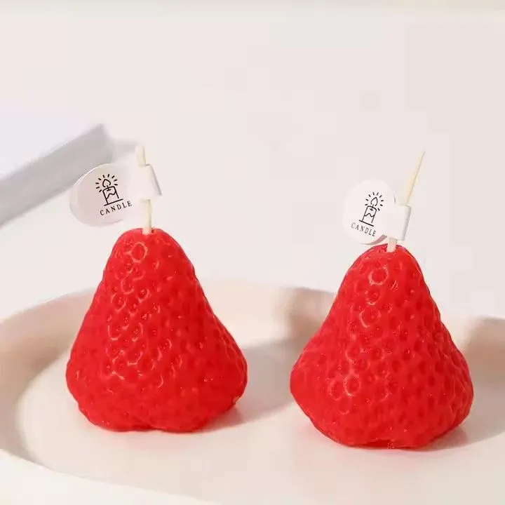 Creative strawberry decoration candle home birthday gifts strawberry scented candles
