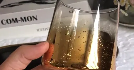 electroplate color whisky glass