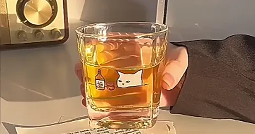 custom logo whisky glass