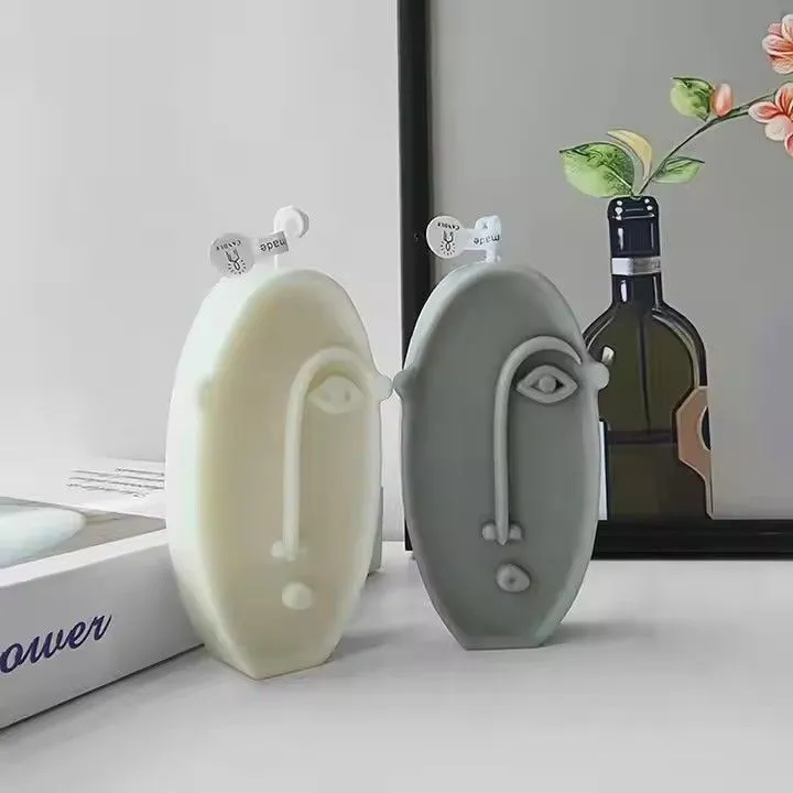 Handmade scented candle for home decor 3D abstract portrait scented candles custom face shape luxury candle