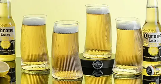 530ml crescent beer glass