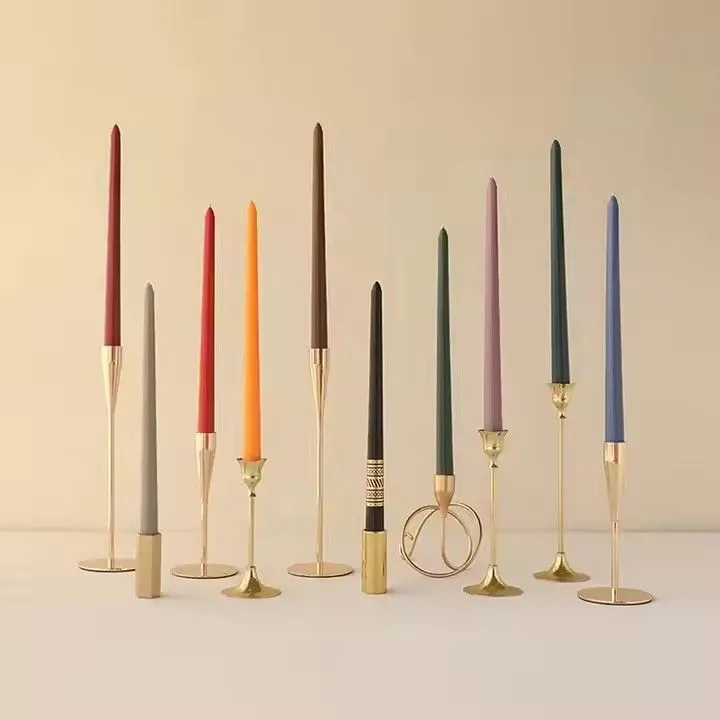 Wedding party supplies unscented paraffin wax candle smokeless tall taper candles