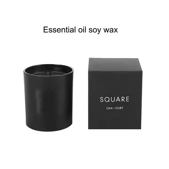 Home decor customized fragrance wax candles in glass jar essential soy wax scented candle