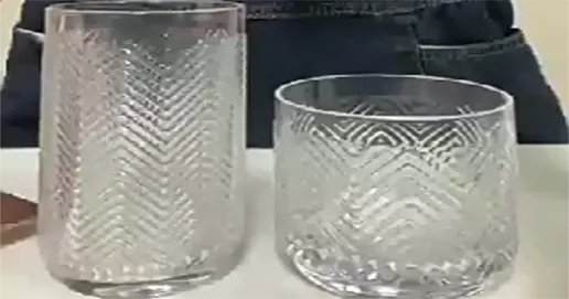 vintage ripple glass cups