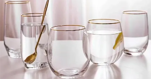 old rim drinking wine glass