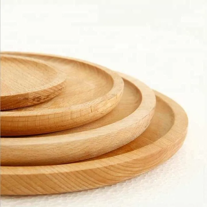Customized style beech round wooden pizza cutting board