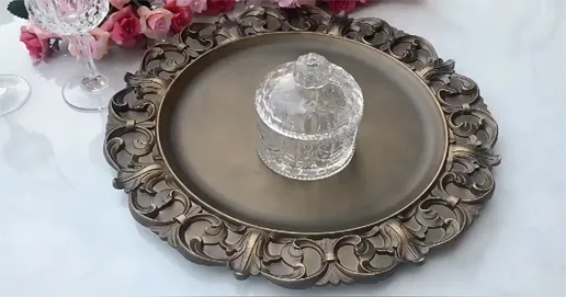 vintage bronze plate