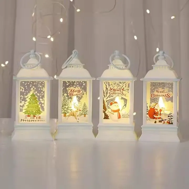 Customized patterns festival wind lamp lanterns home decor Christmas led candle candle light lamp for decoration