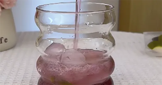 handmade spiral glass cup