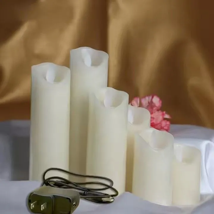 Home party wedding christmas decoration paraffin wax candle light led flameless pillar candles